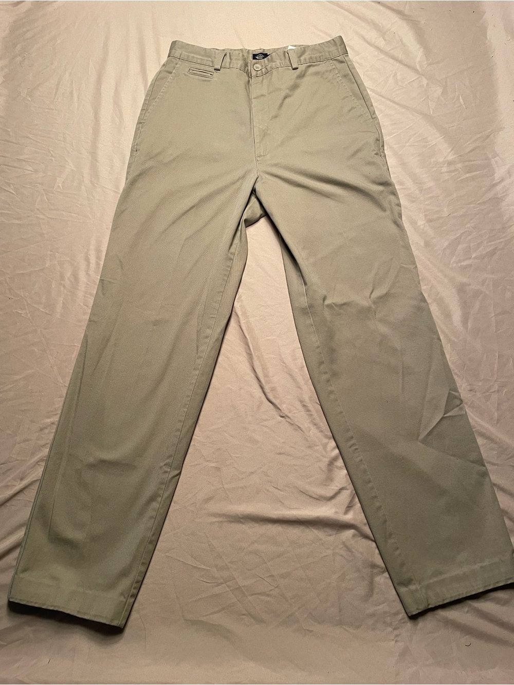 Dockers Khakis For Women Straight-Fit Chinos - Beige/Sage - Size 12 Long
